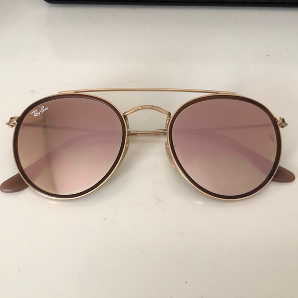 copper gradient flash ray bans